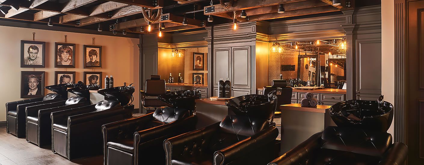 Shampoo stations for the deluxe men's haircut